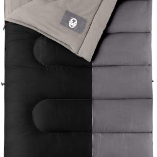 Coleman Biscayne Big & Tall 40°F Sleeping Bag, Fits Adults up to 6ft 4in Tall, No-Snag Zipper with Stuff Sack, Machine Washable