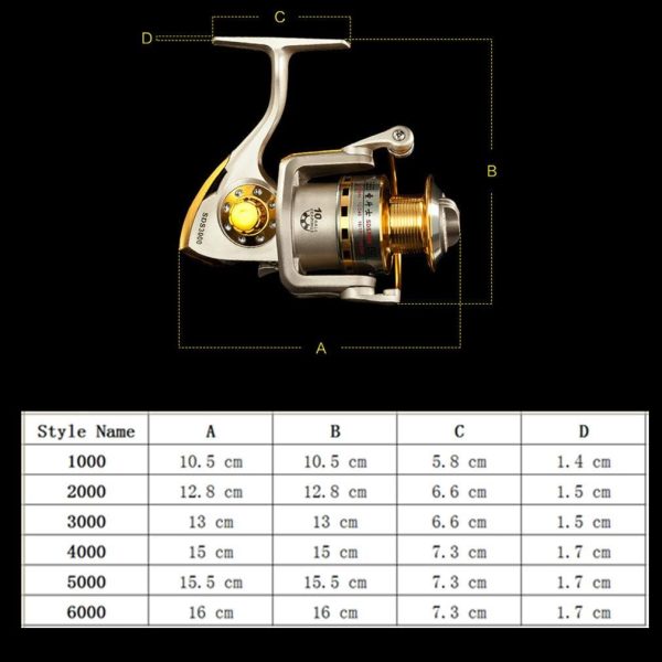 Diwa Spinning Fishing Reels for Saltwater Freshwater 1000 2000 3000 4000 5000 6000 Series Fishing Spool Left/Right Interchangeable Trout Carp Spinning Reel Light and Smooth - Image 6